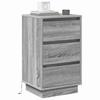 Nightstand with Drawers Gray 39 x 34.5 x 65 cm Engineered Wood
