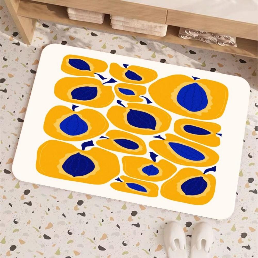 

Dragon Fruit Pattern Bathroom Non Slip Absorbent Quick Drying Floor Mat Bathroom Entrance Home Decorative Carpet 40X60CM1.3X2FT