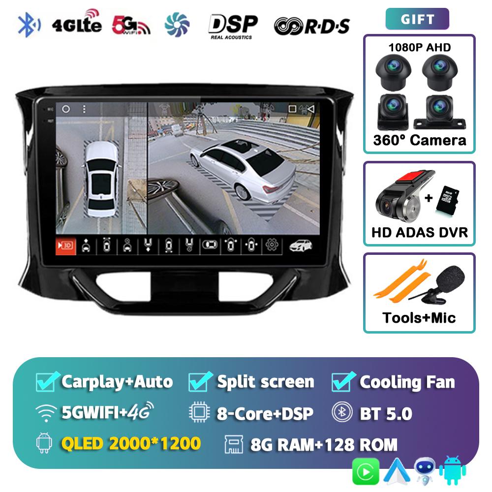 Android 14 Carplay Auto WIFI+4G Car Radio For LADA Xray X ray 2015-2019 Multimedia Video Player Navigation GPS Stereo 2din DVD