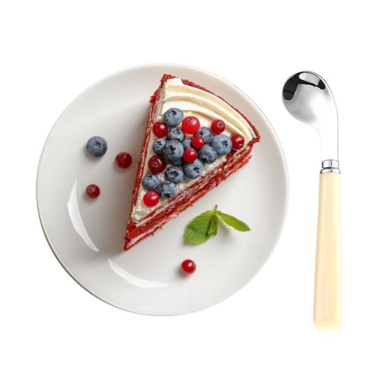 Esslöffel, Gabel, Fruchtpüreelöffel, Edelstahl, Kaffeerührlöffel, quadratischer Löffel, Küchengeschirr, Werkzeug, rostfrei, runder Suppenlöffel für Zuhause