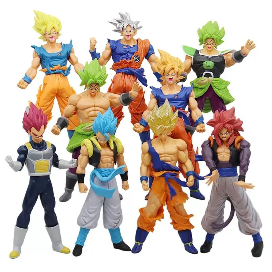 Dragon Ball Z  Goku Broly Vegeta various forms Anime Action Super Saiyan Son Figure Model Gifts Collectible Figurines Kids Gift