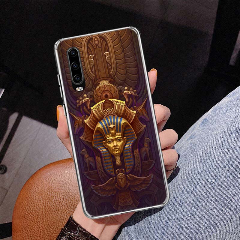 Ägypten Nofretete Anubis Ankh Abdeckung Telefon Fall Für Huawei P30 P20 P10 P40 P50 Pro Mate 20 40 30 10 Lite Beliebte fundas Kunst Geschenk Co