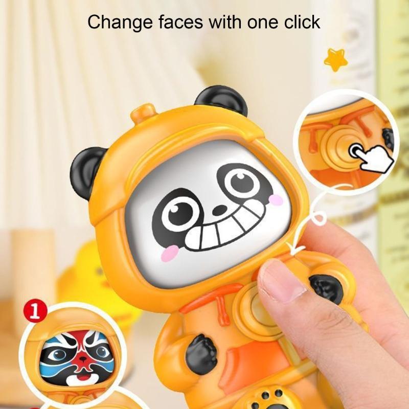 Lovely Panda Face Changing Doll Keychain Charm Fun And Eye Catching Designs Keyrings Accessory For All Ages