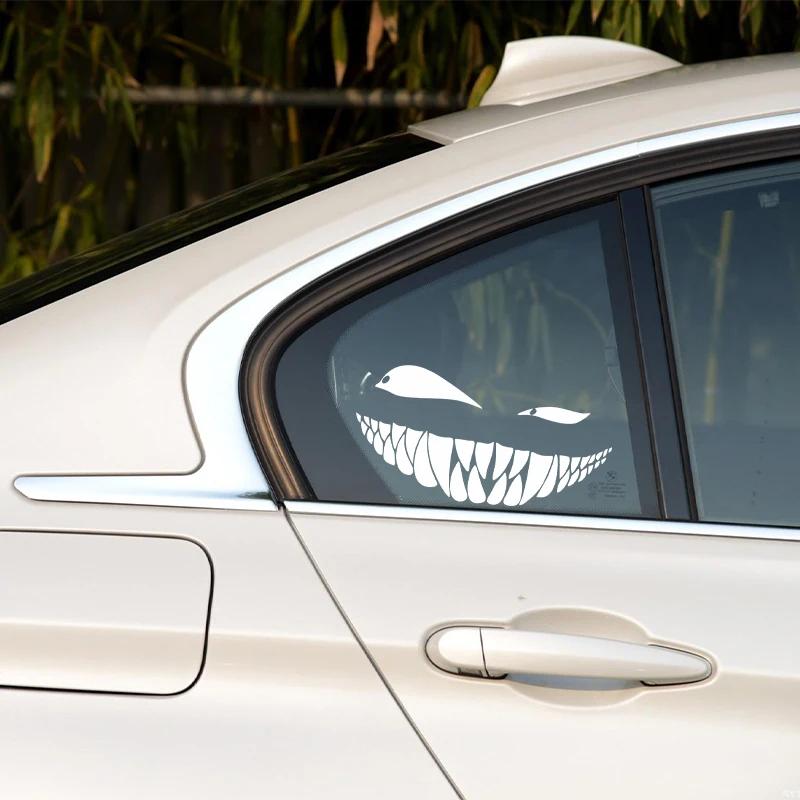 16*8.8cm Demon Face Car Stickers RearWindshield Car Sticker Funny Auto Bodv Styling Decoration Window Sticker Viny Waterproof