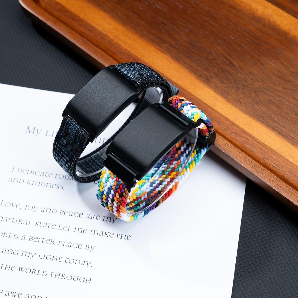 Nylonklockarmband för Whoop 5.0 Armband Vävtyg Klockarmband med Skydd för Whoop 4.0 Sportarmband Magnetiskt Band
