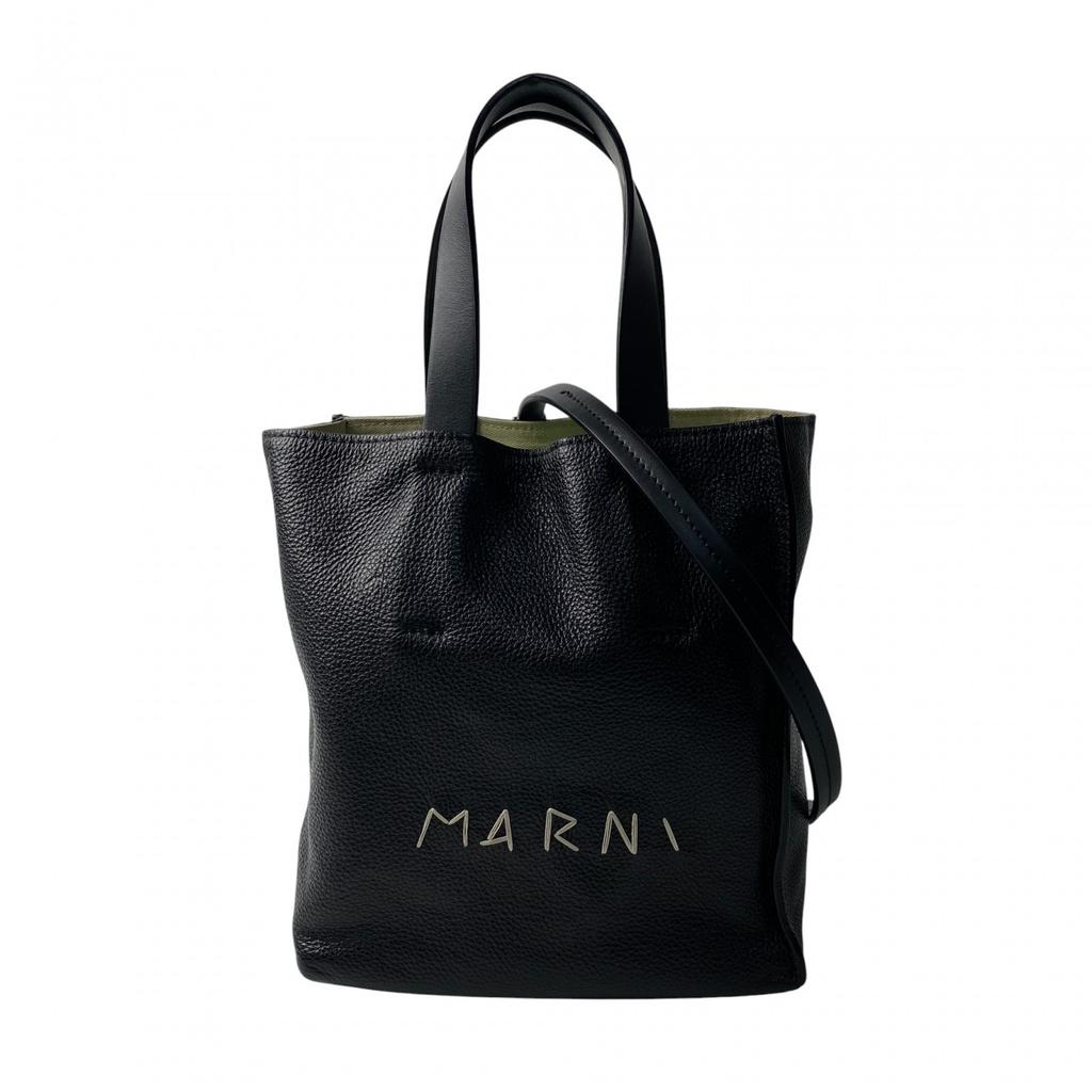Used MARNIShoulder Bag Black Leather Women