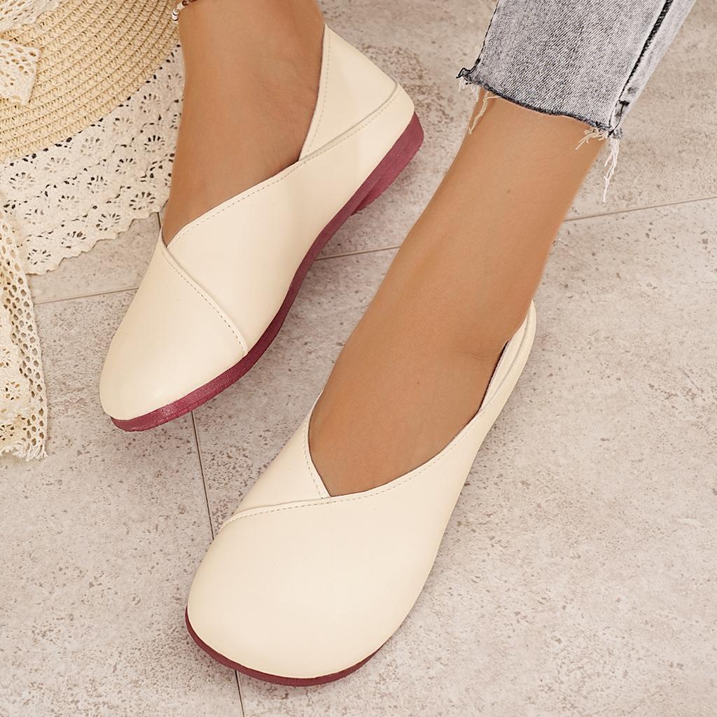Fashion Women Shoes 2025 Vintage Handmade Shoes Leather Flats Women Shoes Shallow Mouth Casual Fashion Plus Size Loafers Tenis De Mujer