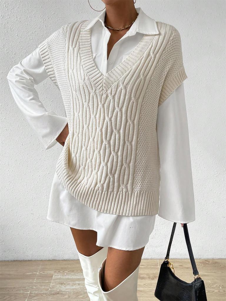 Damen Locker Ärmellose Strickweste - Herbst/Winter 2025 Kollektion