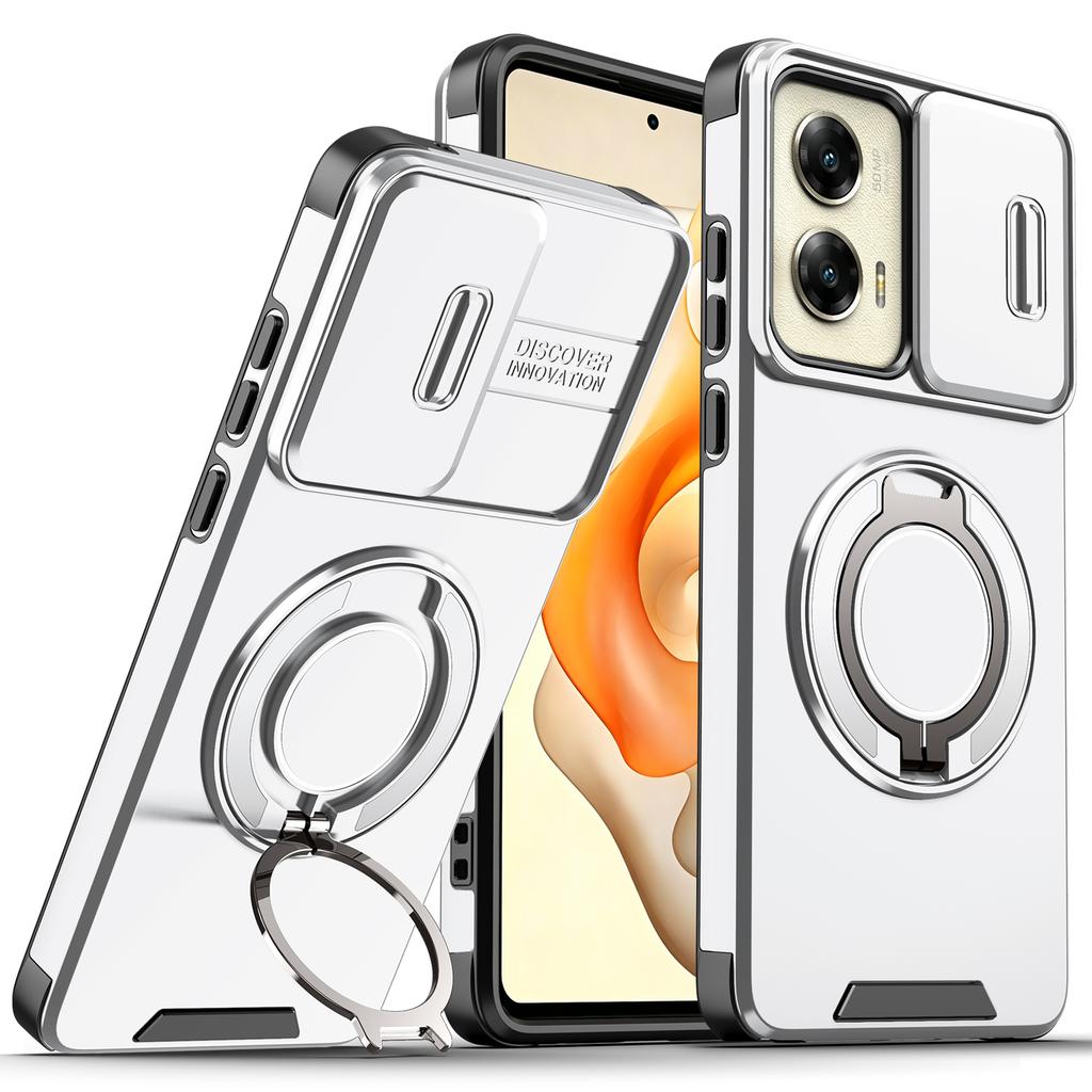 Magnetic Ring Stand Armor Case For Motorola Moto G Stylus 5G 2024 Power 2025 Play 2026 Slide Push Window Lens Protection Cover