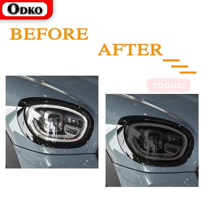 For MINI Cooper Countryman F60 JCW Car Headlight Protective Film Headlamp Restoration Transparent Black TPU Sticker Accessories