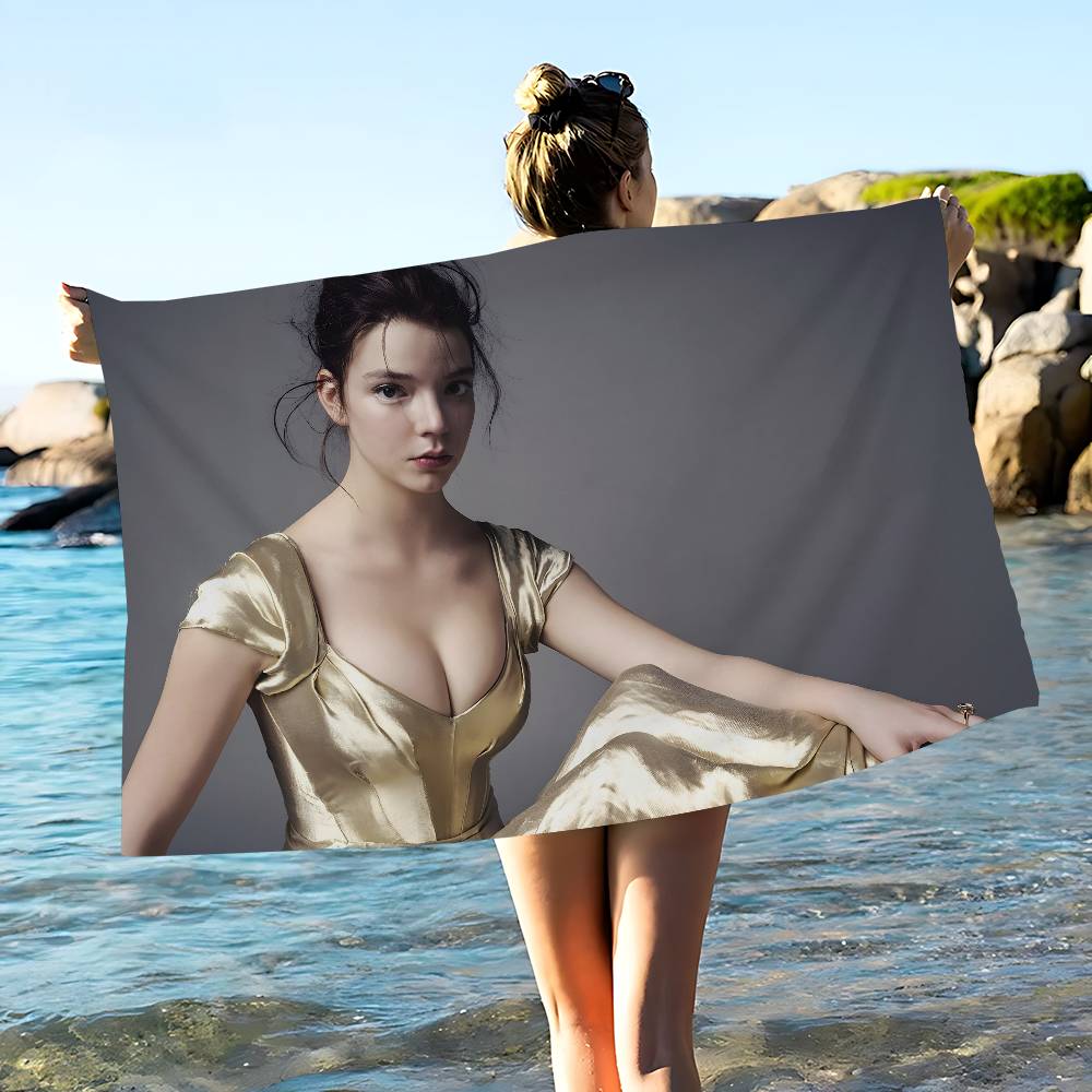 A-Anya Taylor-JoyS Microfiber Beach Towel Absorbent Quick dry Soft Yoga Swimming Resort Mountain Climbing Towel