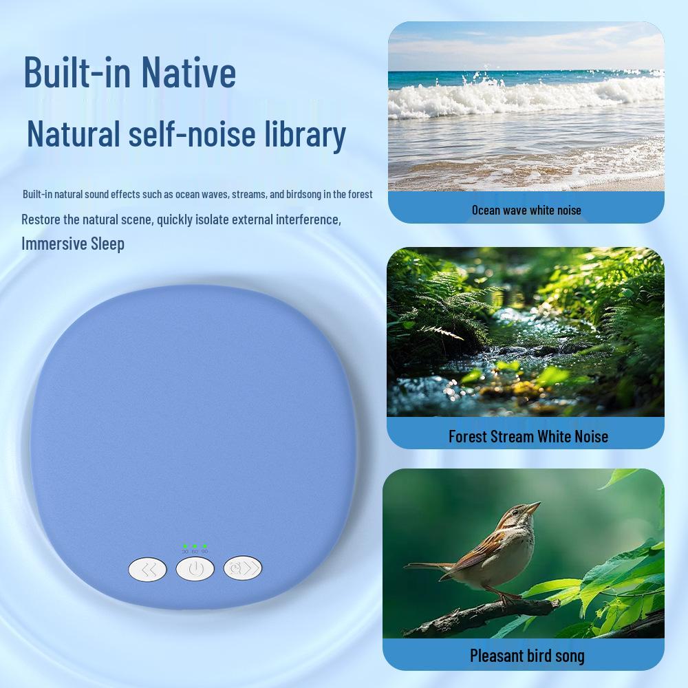 Intelligenter Knochenleitungs-Bluetooth-Lautsprecher für unter das Kissen - Weißrauschen & Tragbarer Musikplayer