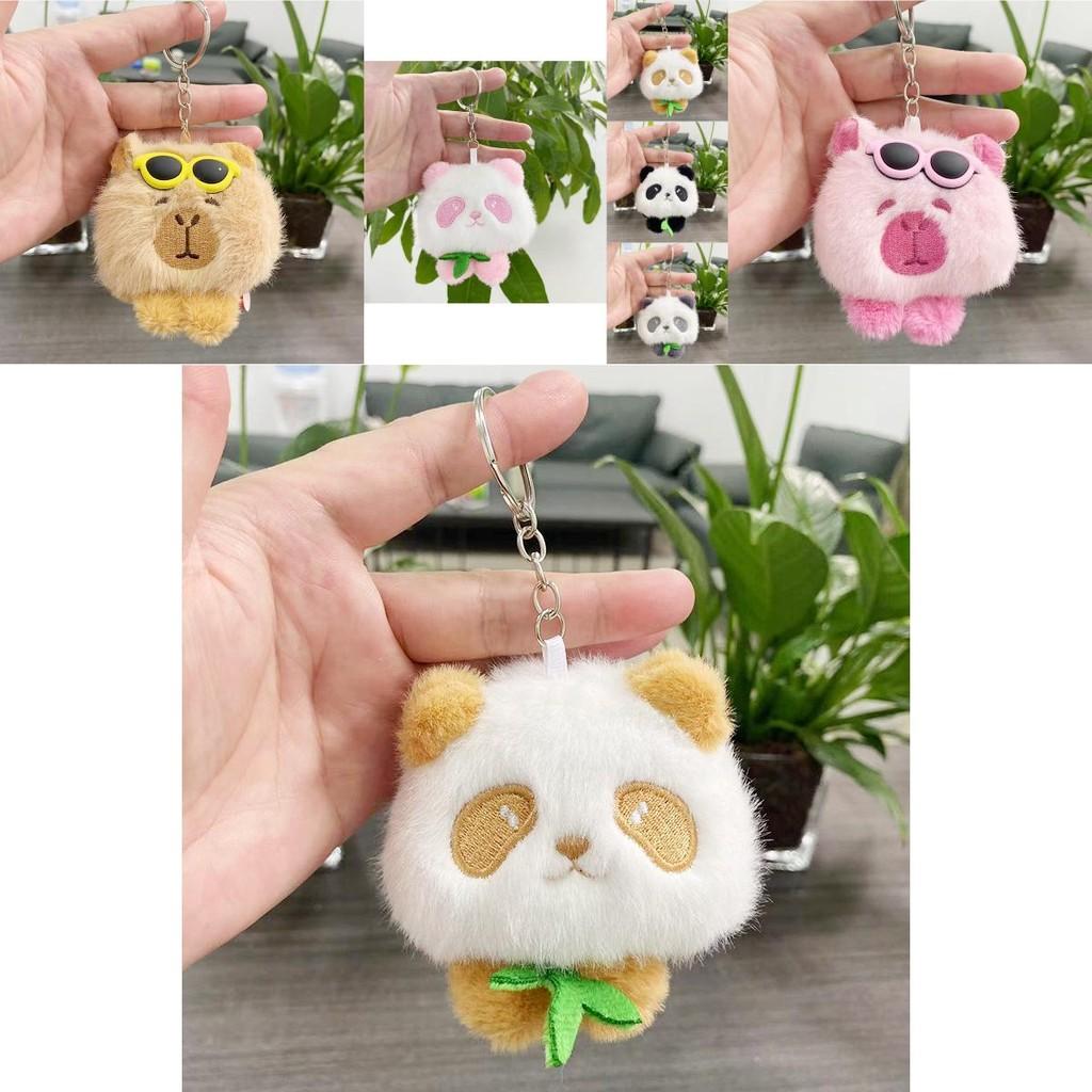 Whimsical Panda Plush Keychain Soft Toy Adorable Animal Charm For Bags Gifts