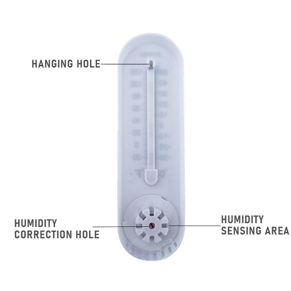 5pcs Wall Hanging Thermometer for Indoor Outdoor Home Garden Greenhouse Planting Humidity Meter Temperature Monitor Measurement Tool