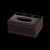 GOWKE Faux Leather Tissue Box with Remote Control Organizer