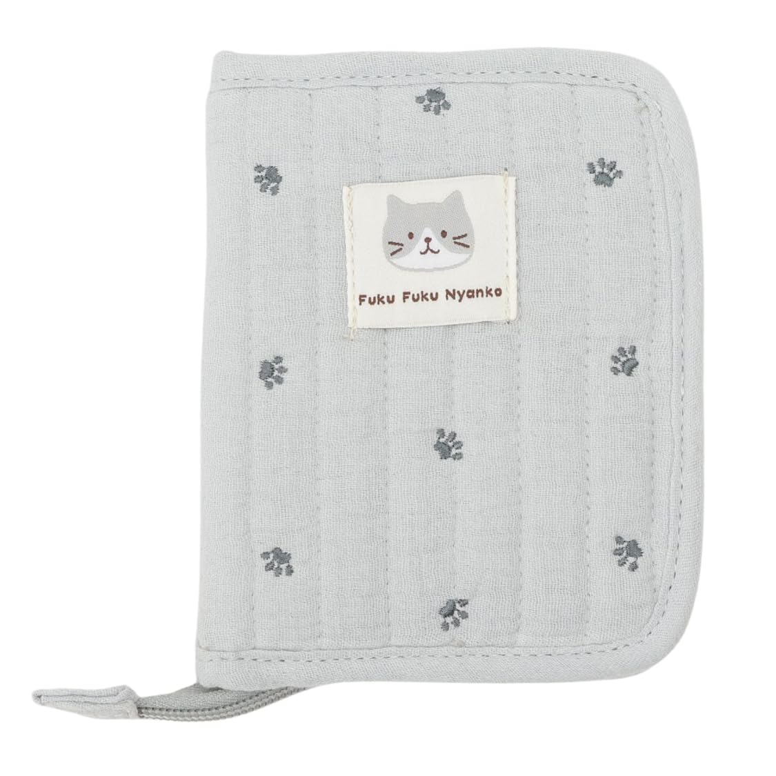 

Fukufuku Nyanko Multifunctional Small Money Management Travel Pouch Zipper Pocket Clear Pocket Cotton Quilting Pokopoko Cute Korean Style Cat