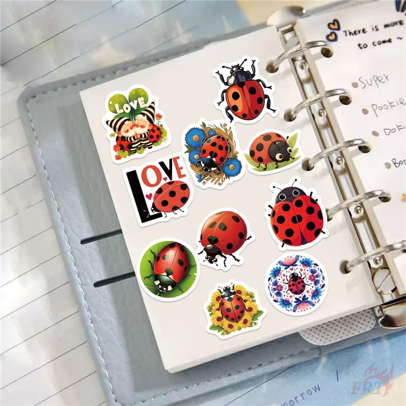 500Pcs/Roll Q Ladybugs Kids Rewards Stickers - DIY Scrapbooks Album Decor Sealing Label Decals