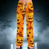Women's Halloween Print Drawstring Wide Leg Pants for Casual Home Wear