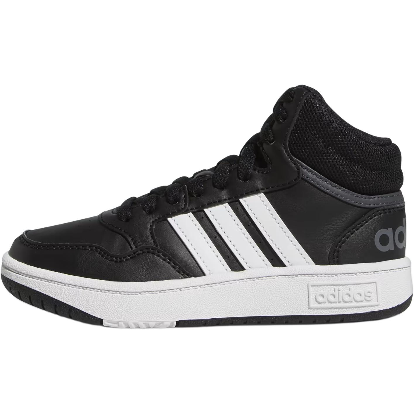 Adidas Hoops Mid Core Black Cloud White Grey GS GW0402