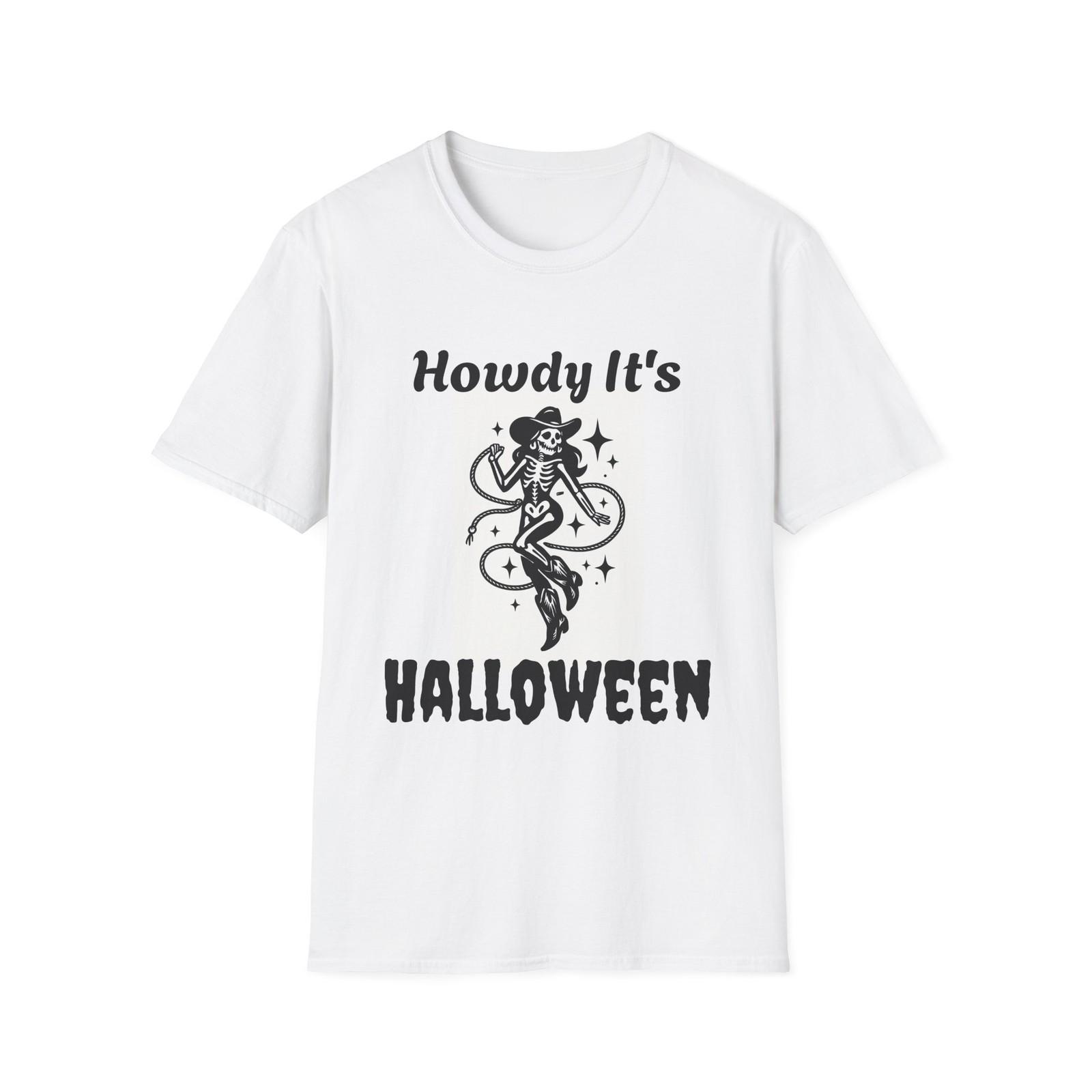 Howdy It s Halloween Unisex Softstyle T-Shirt, Halloween Tee, Spooky [...] S разноцветный