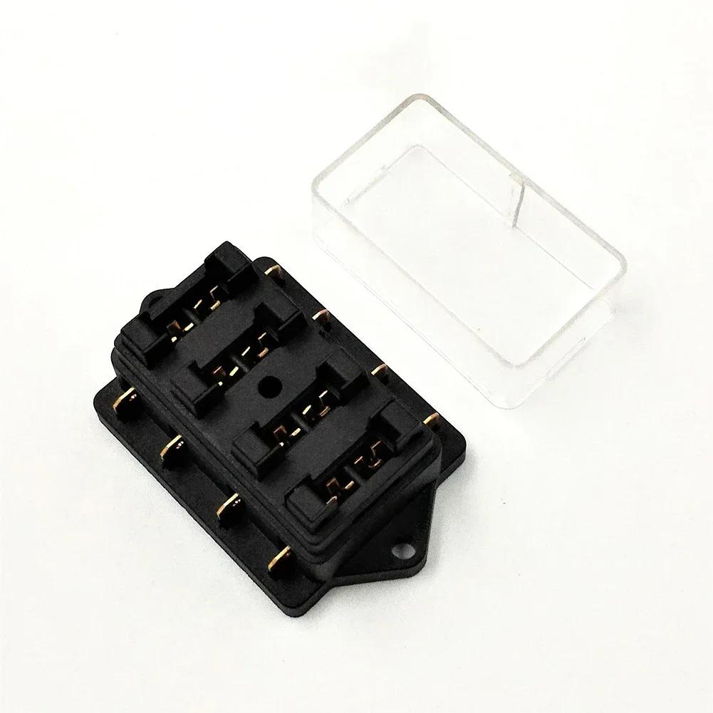 4 Way Automotive Circuit Controller Box Car Relay Fuse Holder Box Fusebox Universal Marine Kit Car Boat 12V/24V