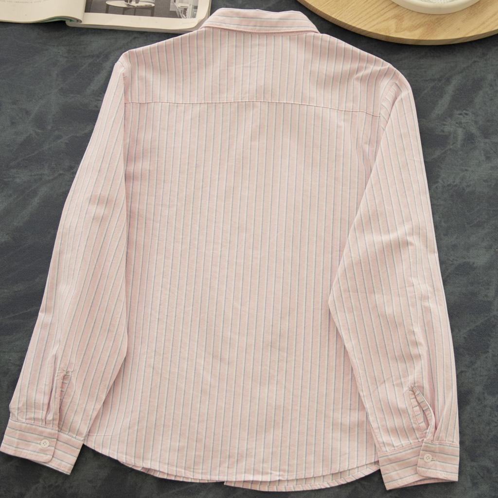 Korean-Japanese Style Striped Oxford Shirt for Women