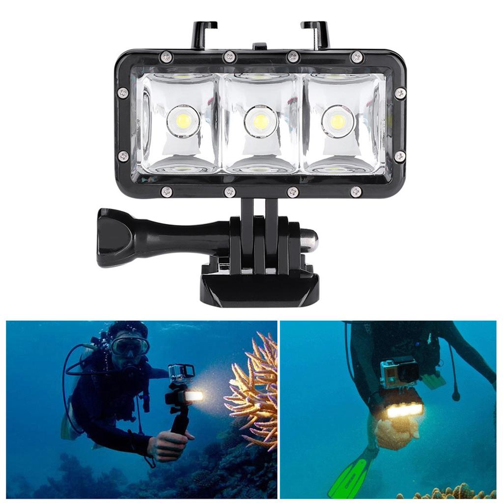 30m 98.4ft Mini Underwater Waterproof Diving LED Video Light Fill Lamp for Hero for SJCam