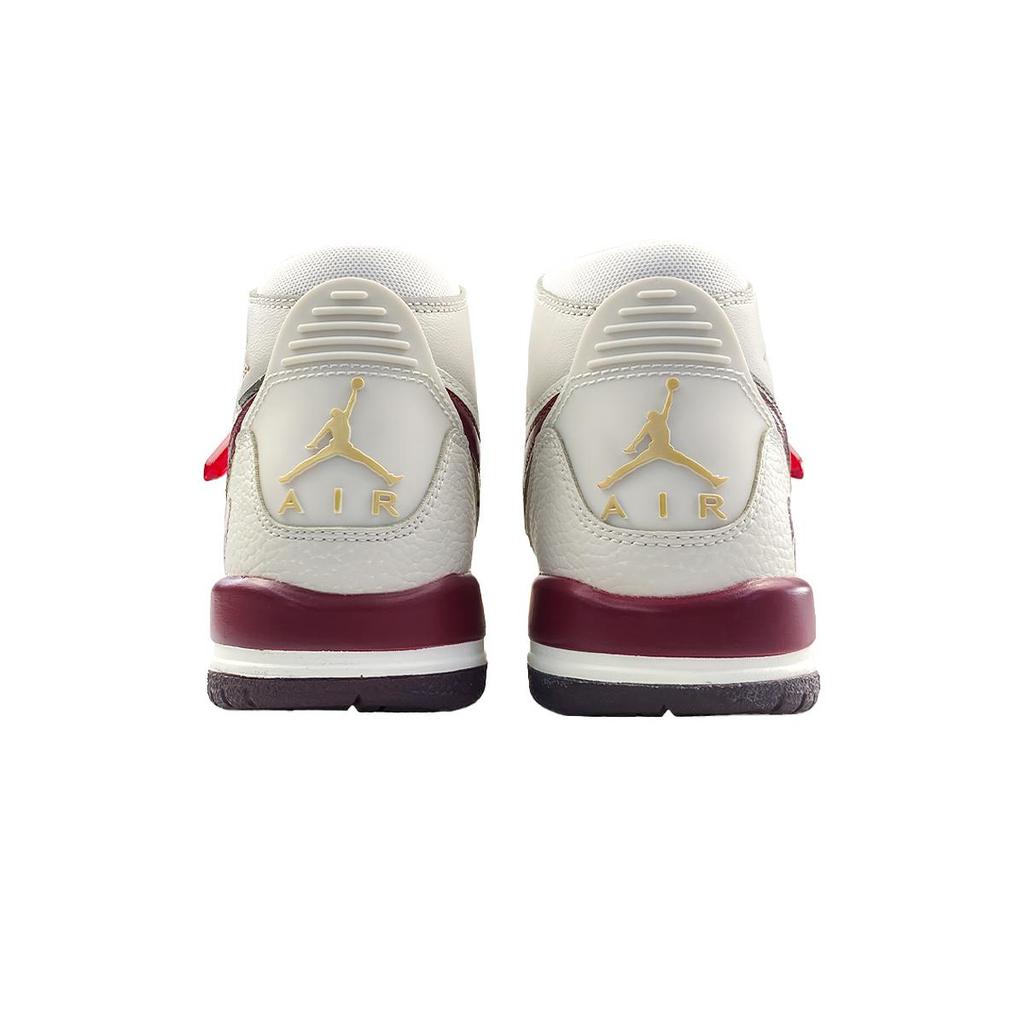 Jordan Legacy 312 Slip Resistant Abrasion Resistant High Top Vintage Basketball Shoes Unisex White Red IB4914-161(Team116-)