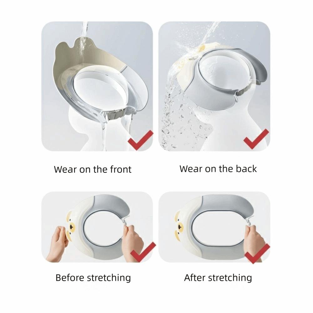 Upward Brim Shampoo Cap Soft Inner Ring Baby Bath Protective Cap Waterproof Baby Bath Hat Children