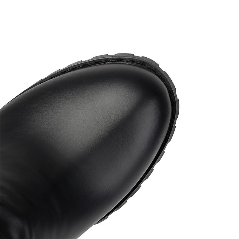 Women's High-heeled Short Boots Autumn and Winter New Waterproof Table Thick-heeled Large-size Roman Short Boots