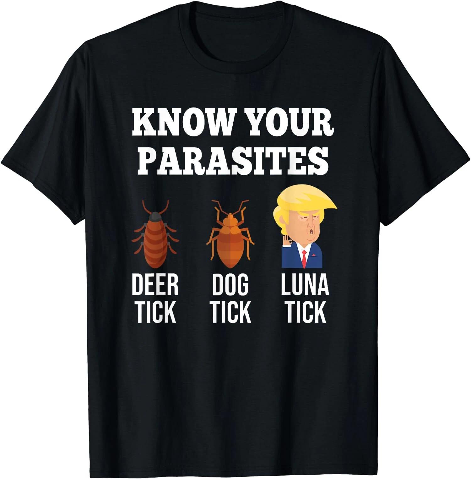 Funny Trump, Know Your Parasites Anti- Trump T-Shirt M