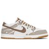 Nike Dunk Slip Resistant Slip Resistant Low top Skateboard Shoes Men's White Brown FQ6965-700(TeamA-)