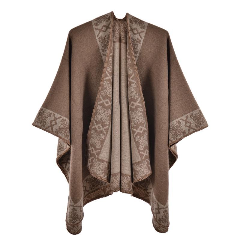 Women S Ethnic Style Thick Faux Cashmere Scarf Winter Warm Shawl Wrap
