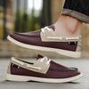 White Men's Leather Shoes Casual Shoes Handmade Leather Shoes Fashionable Comfort Flat Shoes Men's Dating Party Shoes