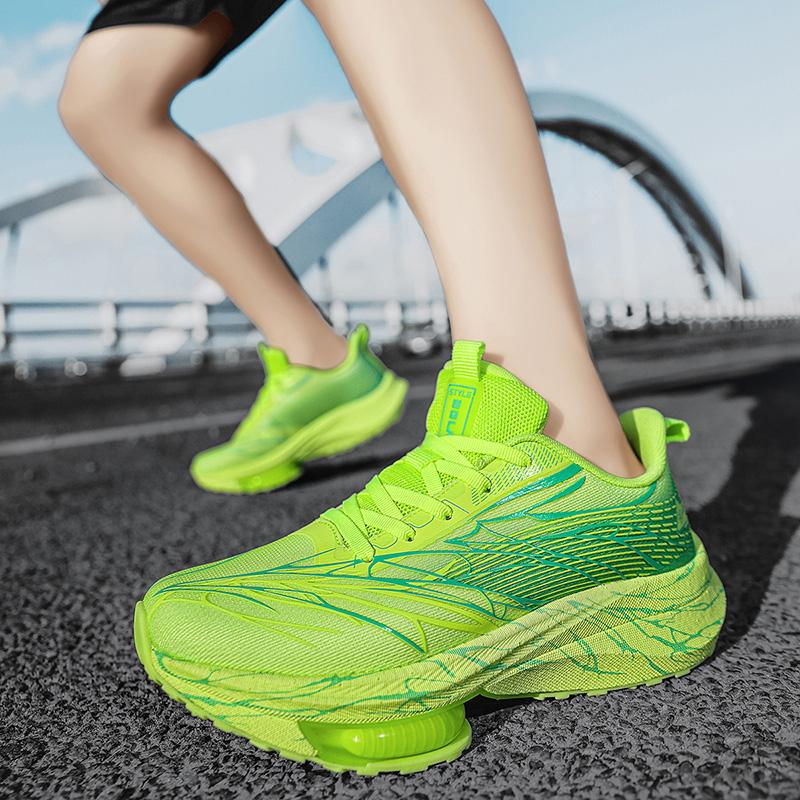 Marathon Running Shoes Women Men Road Jogging Air Cushioning Sports Training Shoes Mesh Breathable Light Comfy Sneakers 36-44