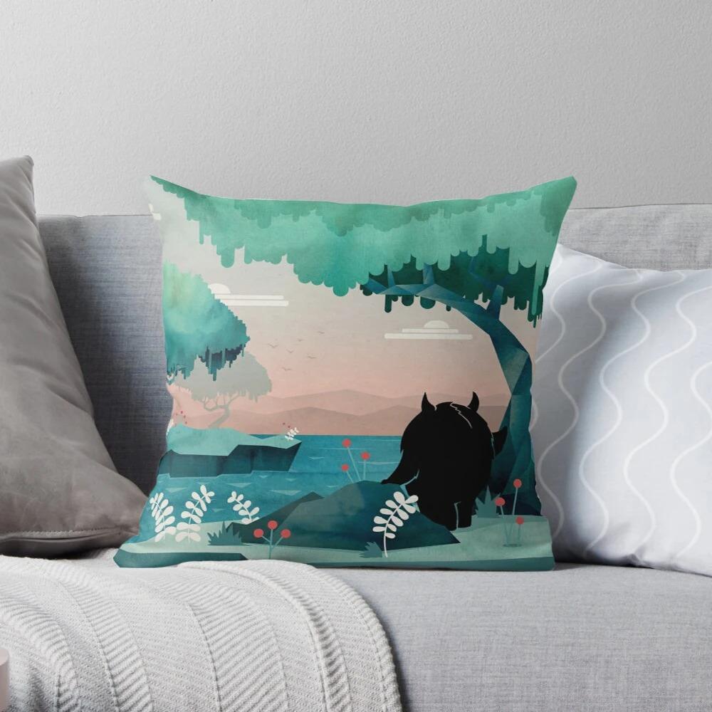 Cute Cat Pattern Pillowcase Interior Decoration Office Living Room Home Pillowcase