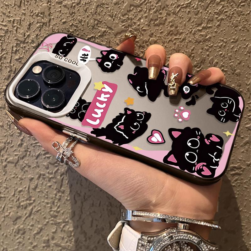 Cartoon Black Cat Case for Xiaomi Redmi Note 14 13 12 11 10 9 8 Pro Plus 14S 12S 11S 10S 9S Redmi 14C 14R 13C 12C 11A Back Cover