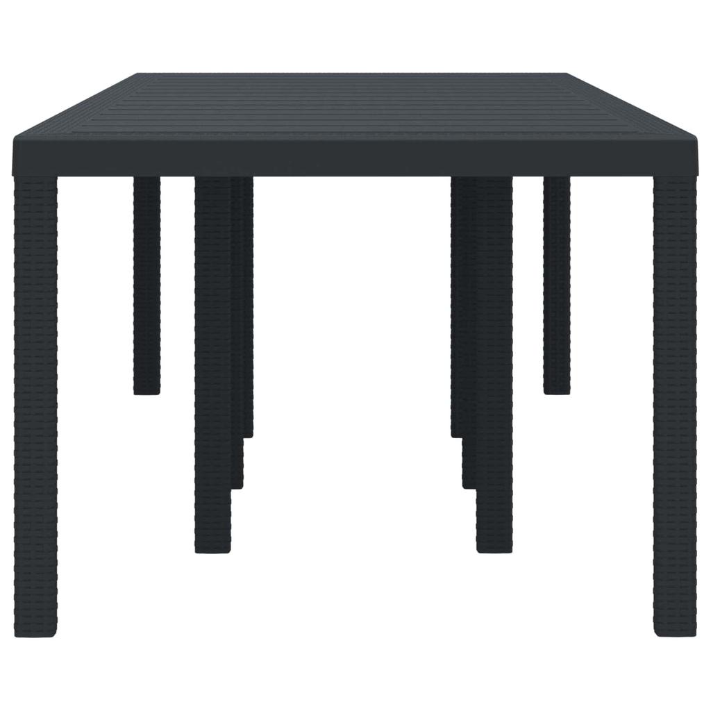 Garden Table Anthracite 250 x 100 x 73 cm Poly Rattan