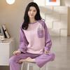 Spring and Autumn Ladies Casual Pajamas Family Clothing Set Girl Long Sleeve Family Clothing Large Size Cartoon Loose Pajamas Set