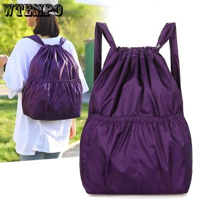 Large-capacity Beam Folding Lightweight Backpack Female Travel Backpack Student Leisure Backpack Shopping Bag Female