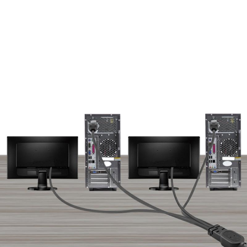 PDU Computer r C14 to 4xC13 Power Cable for Multiple Device Connection Connect 4Devices to One Outlet Wire