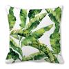 Watercolor tropical green leaf banana leaf Digital printing short plush pillow covers for sofa office cushion cover home goods