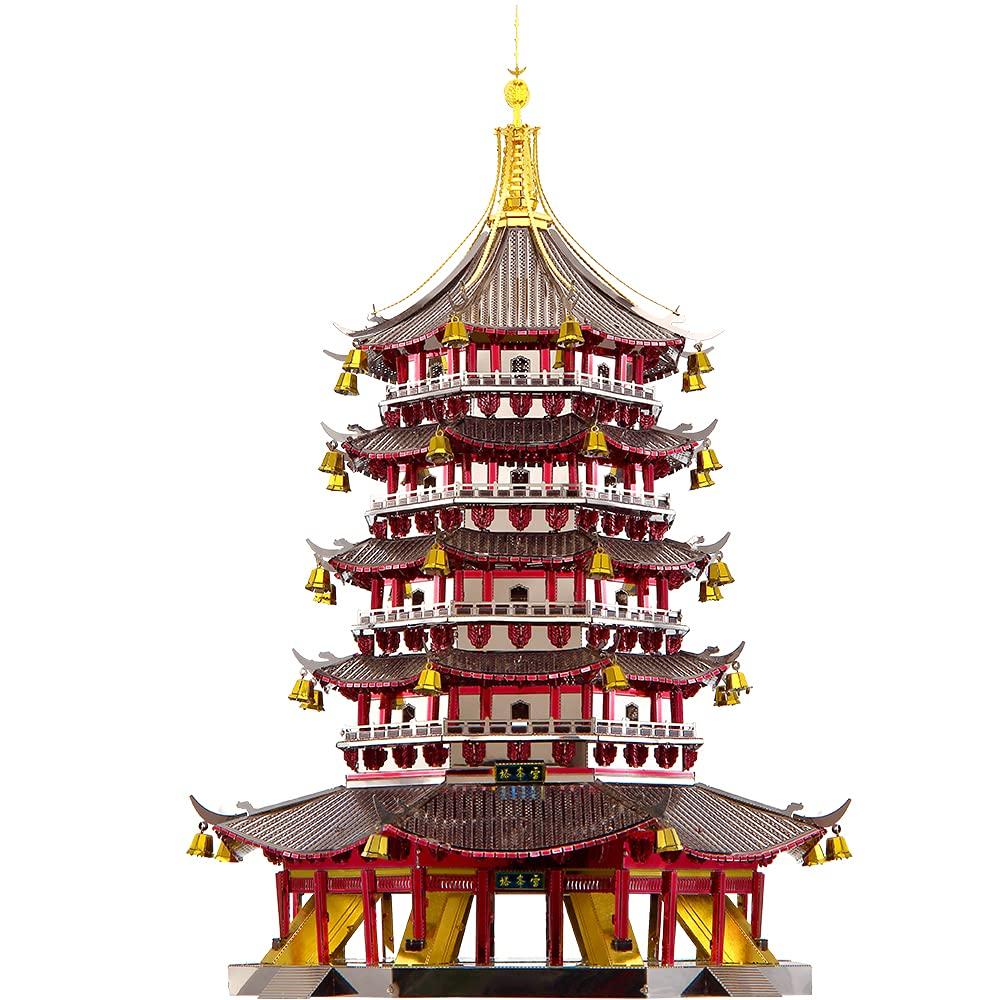 

Piececool 3D Puzzle Raiho Tower Building Metallic Nano Puzzle 3D Metal Puzzle Metal Model Assembly Kit Не требуется клей Уровень сложности 6 звезд Для