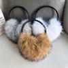 Plush Women's Winter Earmuffs - Faux Mink Fur, Windproof & Cozy for Outdoor Cycling.
