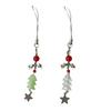 Christmas Tree Beaded Phone Charm Festive Acrylic Keychain Colorful Cellphone Strap Bag Pendant for Women and Girls