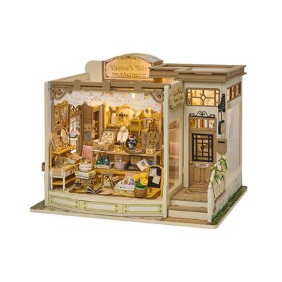 Pixie Curio Miniaturowy Domek Zestaw do Samodzielnego Montażu Drewniany 3D Skarby Luksusowa Biżuteria Kompatybilny z Dotykiem Skala Tradycyjny Nowy Połączenie Kolorów DIY Luksusowy Relaksujący