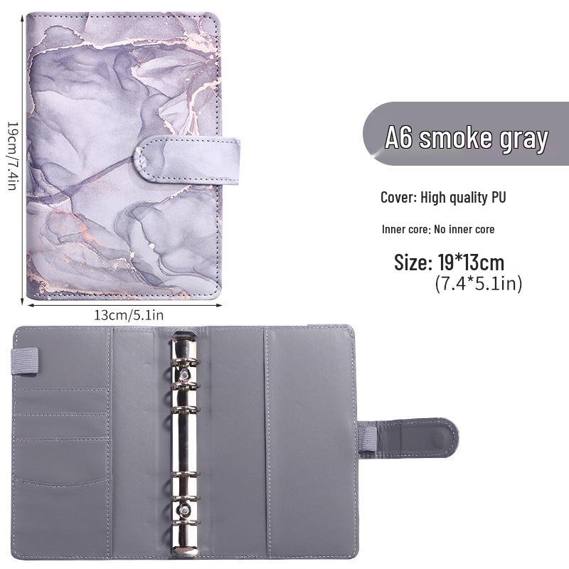 Exclusive Marble Gilded Journal and Budget Planner - A7 Ring Binder, A6 Macaron, A5 Notebook