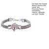 Men Bracelet Lion Decor Hip Hop Style Bracelet Round Smooth