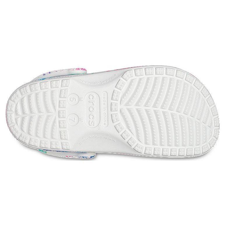 Crocs Classic Clog EVA Casual Clogs Beach Sandals Unisex Footwear White Multicolor 206230-94S