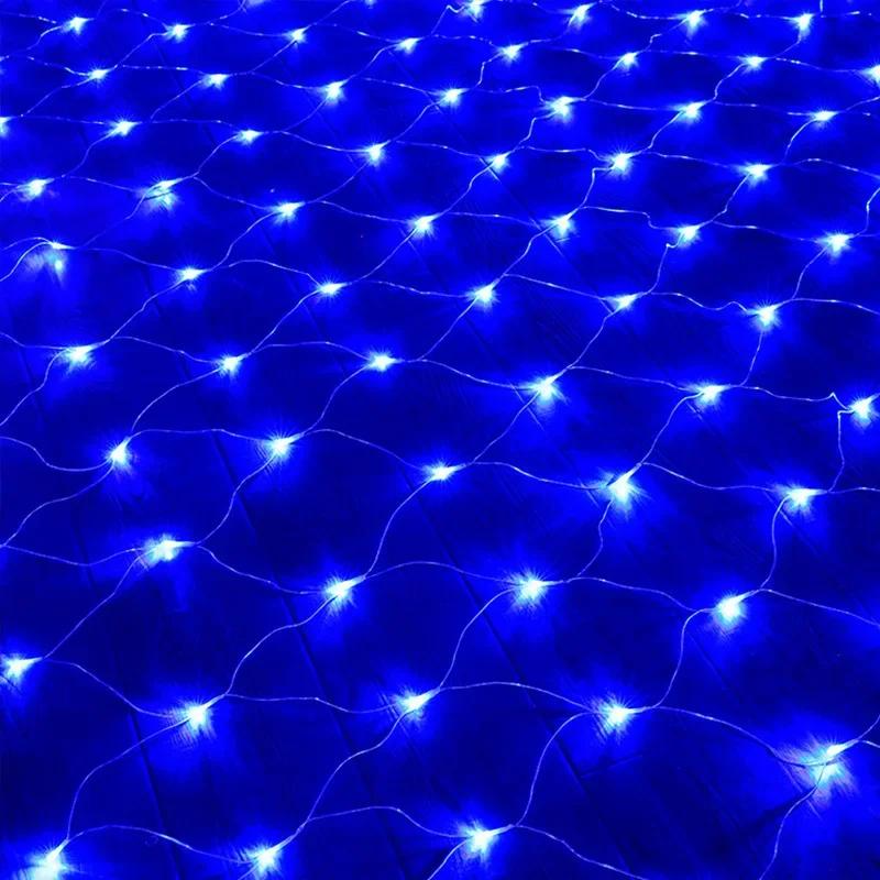 Netz LED Lichterkette 8 Modi 220V 110V EU Stecker Festival Weihnachtsdekoration Halloween Neujahr 2026 Hochzeitsfeier
